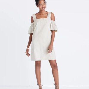 Madewell Striped Cold-Shoulder Dress size 2